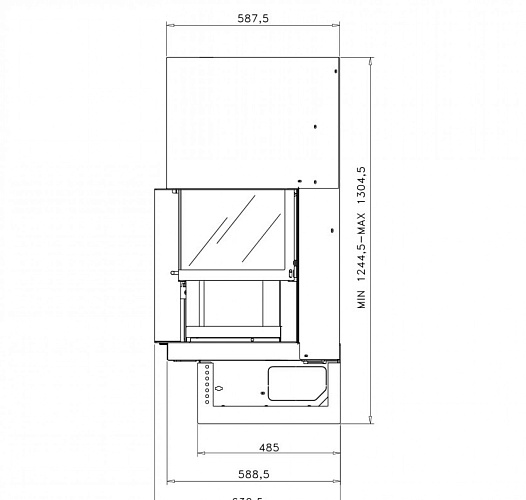 Топка G 30 LD, стекло справа (Rocal)_3